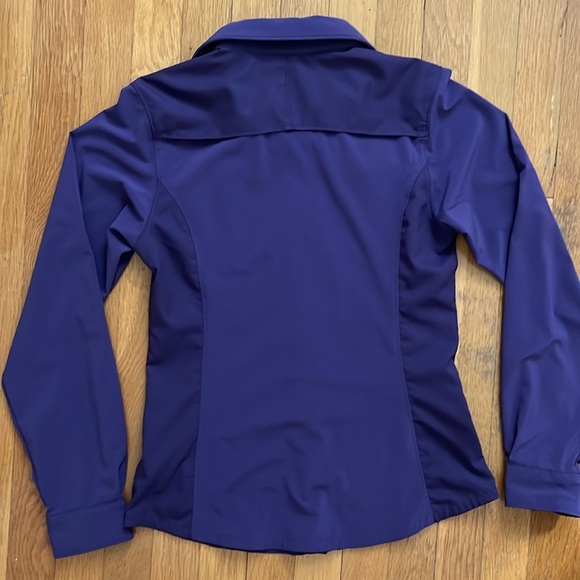 Columbia XS Omni-Shade Sun Protection Sunshirt Deep Purple Button Down Top - Picture 8 of 15